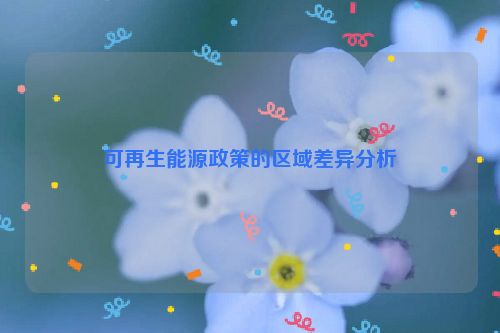 可再生能源政策的区域差异分析